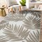 World Rug Gallery Contemporary Floral Leaves Nature Inspired Indoor/Outdoor Area Rug 2' x 7' Blue 4033BEIGE5X7 - alternate 4